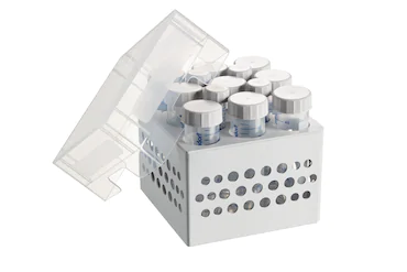 艾本德儲存盒 3 × 3, 可放置 9  個 50  mL 試管和 4  個 15  mL 試管，2  件，高 127  mm，5  英寸，聚丙烯材料，可耐受最低 -86  °C，高溫高壓滅菌，帶蓋子